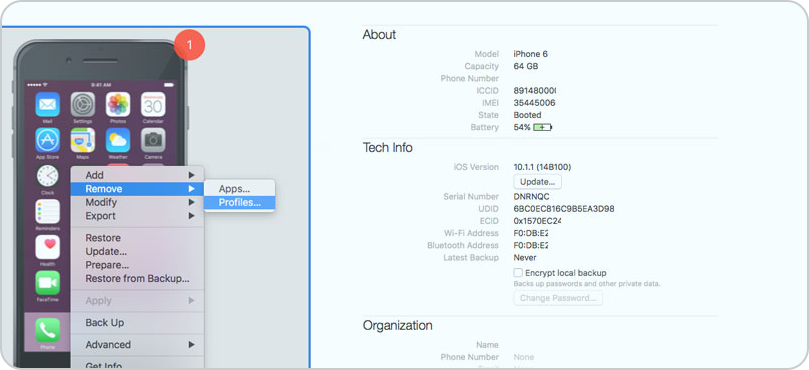 Disable Single App Mode on your iPhone Without Internet configurator dashboard