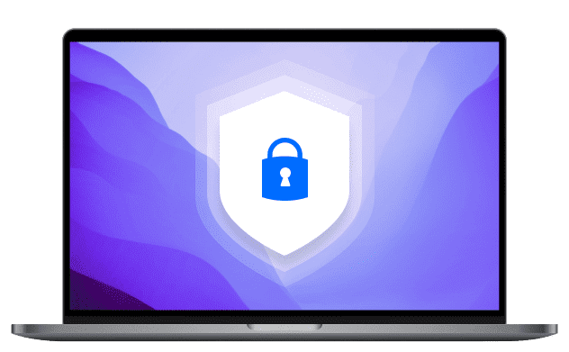 laptop with security lock illustration